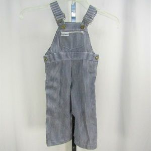 Buster Brown Blue White Striped Overalls Made USA